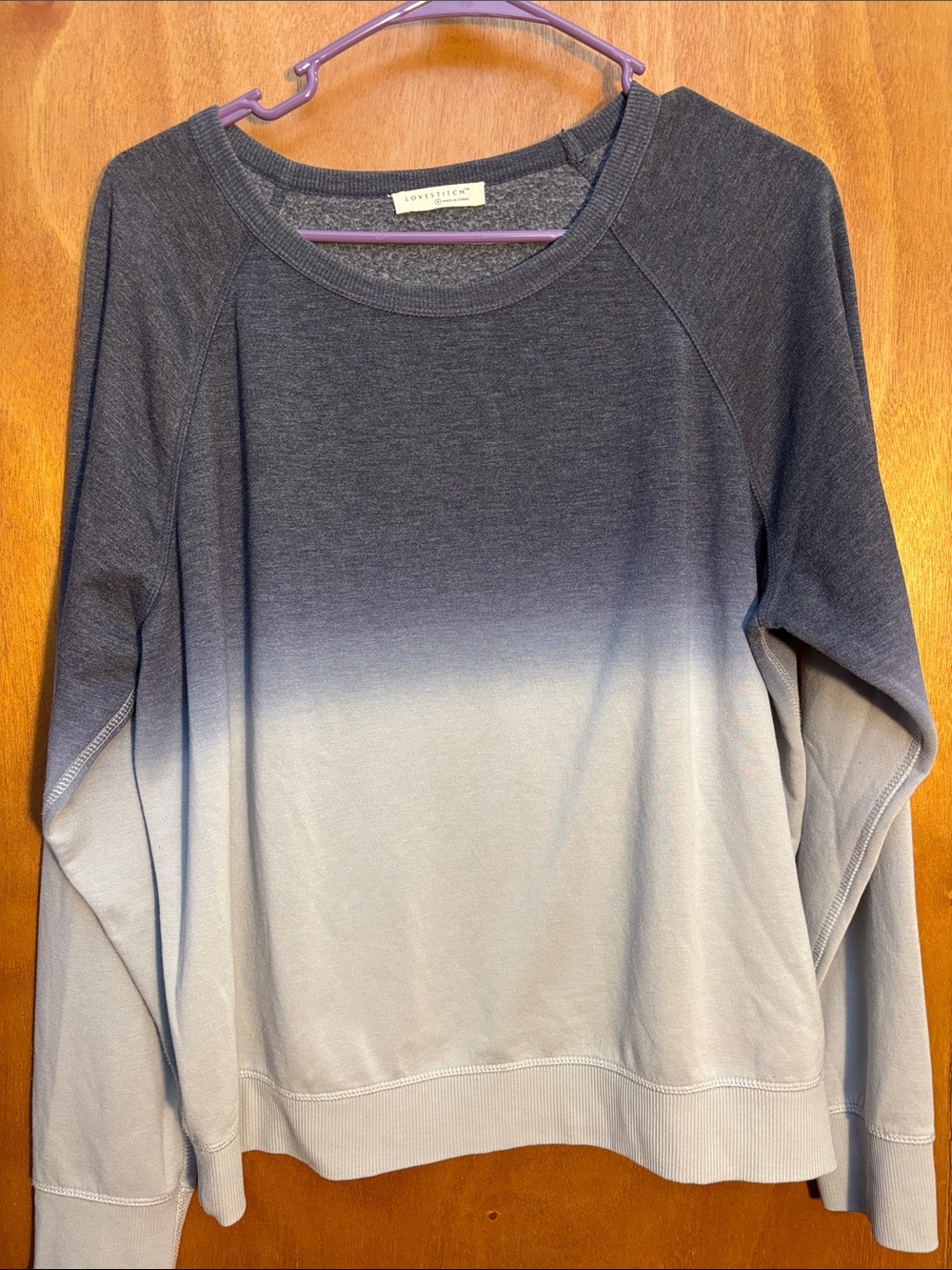 lovestitch Ombre Pullover Sweatshirt